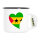 Emaille Tasse Sao Tome und Principe Flagge Herz 300ml Vintage Emaille Becher