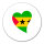 Aufkleber Sao Tome und Principe Flagge Herz 10cm Sticker