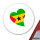 Aufkleber Sao Tome und Principe Flagge Herz 10cm Sticker