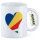 Kaffeetasse Seychellen Flagge Herz 330ml