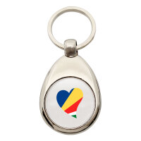 Schlüsselanhänger Seychellen Flagge Herz