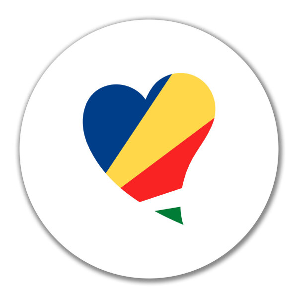 Aufkleber Seychellen Flagge Herz 10cm Sticker
