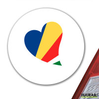 Aufkleber Seychellen Flagge Herz 10cm Sticker