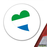 Aufkleber Sierra Leone Flagge Herz 10cm Sticker