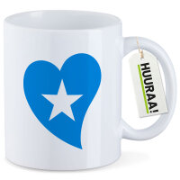 Kaffeetasse Somalia Flagge Herz 330ml