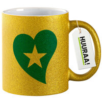 Glitzertasse Somalia Flagge Herz 330ml