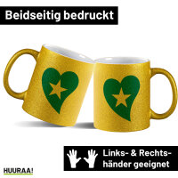 Glitzertasse Somalia Flagge Herz 330ml