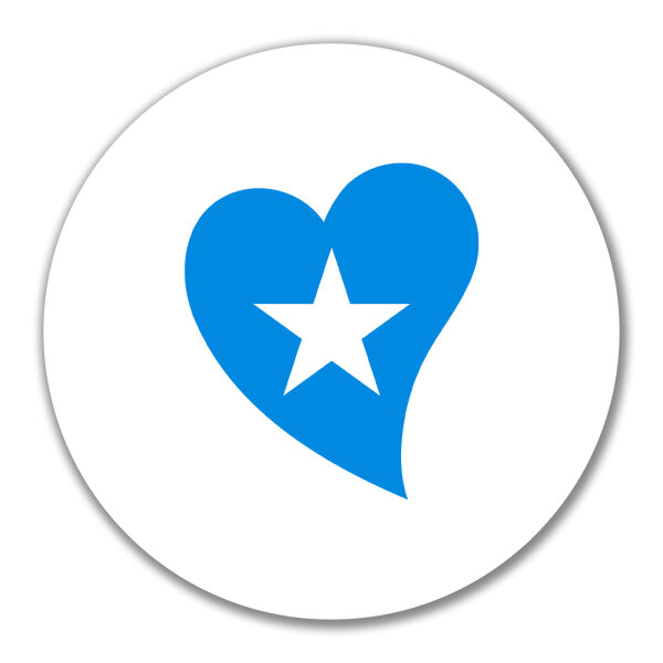 Aufkleber Somalia Flagge Herz 10cm Sticker