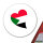 Aufkleber Sudan Flagge Herz 10cm Sticker