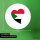 Aufkleber Sudan Flagge Herz 10cm Sticker