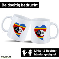 Kaffeetasse Swasiland Flagge Herz 330ml