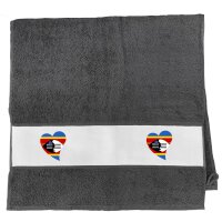 Handtuch Swasiland Flagge Herz 50x100cm