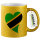 Glitzertasse Tansania Flagge Herz 330ml