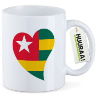 Kaffeetasse Togo Flagge Herz 330ml