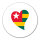 Aufkleber Togo Flagge Herz 10cm Sticker