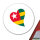 Aufkleber Togo Flagge Herz 10cm Sticker