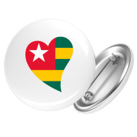 Button Togo Flagge Herz Anstecker