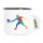 Emaille Tasse Padel Tennis bunte Silhouette 300ml Vintage Emaille Becher
