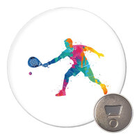 Magnet Padel Tennis bunte Silhouette 59mm Kühlschrankmagnet Flaschenöffner