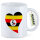 Kaffeetasse Uganda Flagge Herz 330ml