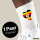 Socken Uganda Flagge Herz Größe 37/46 White Motiv Tennissocken