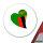 Aufkleber Sambia Flagge Herz 10cm Sticker