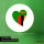 Aufkleber Sambia Flagge Herz 10cm Sticker