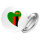 Button Sambia Flagge Herz Anstecker