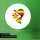 Aufkleber Simbabwe Flagge Herz 10cm rund