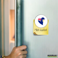 Magnet Anguilla Flagge Herz 59mm Kühlschrankmagnet...
