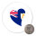 Magnet Anguilla Flagge Herz 59mm Kühlschrankmagnet Flaschenöffner