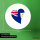 Aufkleber Anguilla Flagge Herz 10cm rund