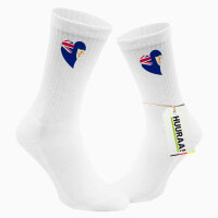 Socken Anguilla Flagge Herz Größe 37/46 White Motiv Tennissocken