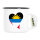 Emaille Tasse Antigua und Barbuda Flagge Herz 300ml Vintage Emaille Becher