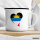Emaille Tasse Antigua und Barbuda Flagge Herz 300ml Vintage Emaille Becher