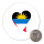 Magnet Antigua und Barbuda Flagge Herz 59mm Kühlschrankmagnet