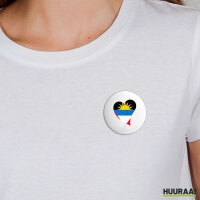 Button Antigua und Barbuda Flagge Herz Anstecker