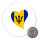 Magnet Barbados Flagge Herz 59mm Kühlschrankmagnet Flaschenöffner