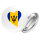 Button Barbados Flagge Herz Anstecker