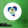 Aufkleber Belize Flagge Herz 10cm rund
