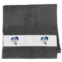 Handtuch Belize Flagge Herz 50x100cm