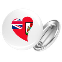 Button Bermuda Flagge Herz Anstecker