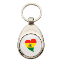 Schlüsselanhänger Bolivien Flagge Herz