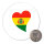 Magnet Bolivien Flagge Herz 59mm Kühlschrankmagnet