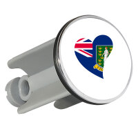 Waschbeckenstöpsel Britische Jungfrau Inseln Flagge...