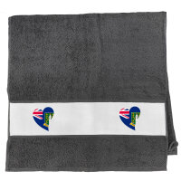 Handtuch Britische Jungfrau Inseln Flagge Herz 50x100cm