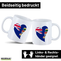Kaffeetasse Kaimaninseln Flagge Herz 330ml