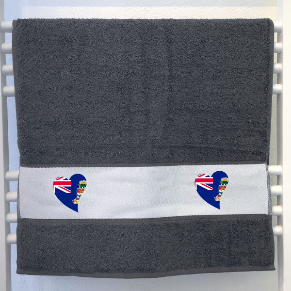 Handtuch Kaimaninseln Flagge Herz 50x100cm