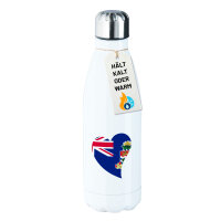 Edelstahl-Trinkflasche Kaimaninseln Flagge Herz 500ml...