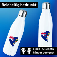 Edelstahl-Trinkflasche Kaimaninseln Flagge Herz 500ml...